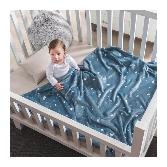 Cobertor Ligero Baby Carriola Sky Azul Vianney