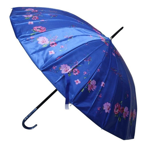 Paraguas Plegable 16 Varillas 79cm Colores Automático Color Violeta