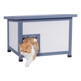 Casa De Gato Duradera Con Puerta De Escape Resistente Petsfi