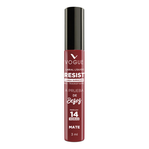 Labial Vogue Resist 3ml Acabado Mate Color Invencible