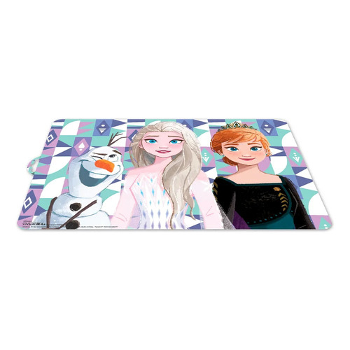 Mantel Individual Infantil Frozen Disney Elsa Anna Olaf Color Multicolor