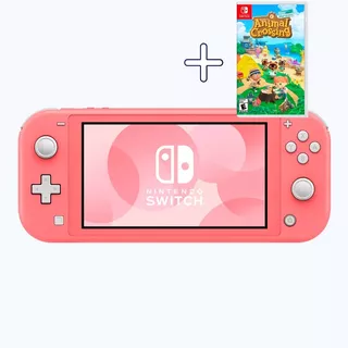 Nintendo Switch Lite 32gb Standard Rosa Coral Incluye Juego 