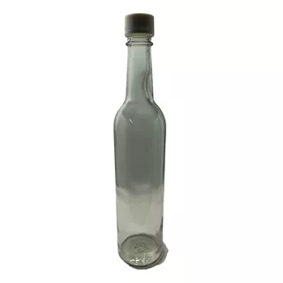 Botella Tequilera De Vidrio Redonda 500 Ml  - 12pzs
