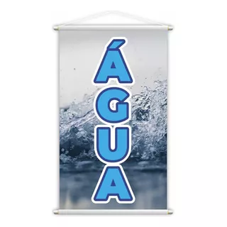 Banner Água Garrafa Bebida Venda Conveniência Lona 80x50cm