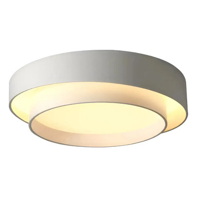 Plafon Led Sal Blanco Aplique 40cm 26w Cct Luz Desing Blanco