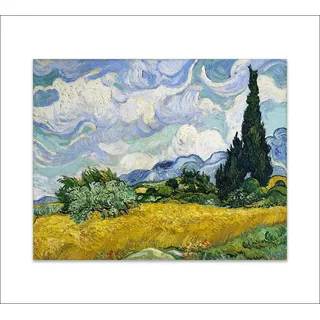 Lamina Fine Art Campo De Trigo Con Cipreces Van Gogh I 60x50