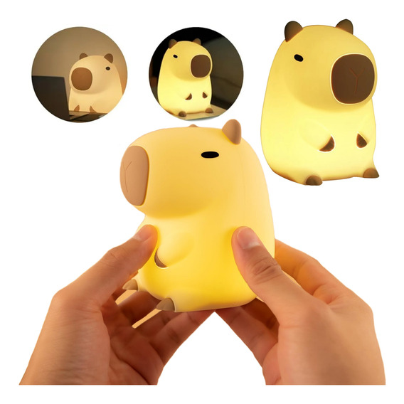 Lámpara Capibara Kawaii Chiguiro Carpincho Capybara Luz Led