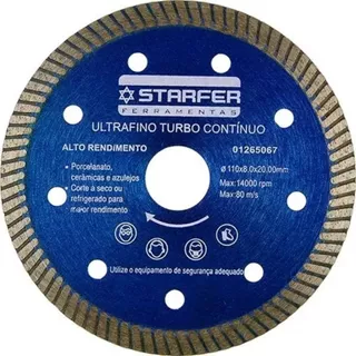 Disco De Corte Diamantado Ultrafino Turbo Contínuo Starfer