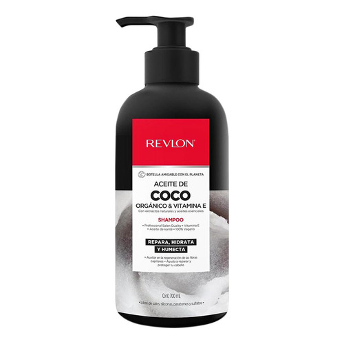  Shampoo De Aceite De Coco Revlon Con Vitamina E 700 Ml