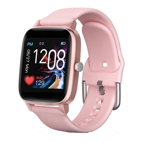 Smartband Colmi T98 1.4" caja  rosa, malla  rosa de  silicona