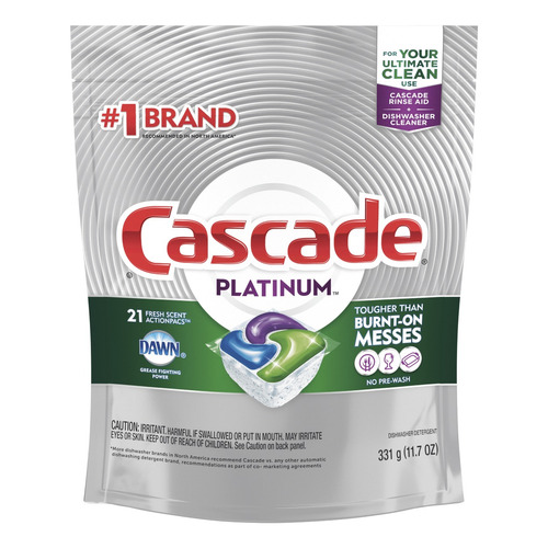 Cascade Lavavajillas Platinum Actions Packs Fresh 21 Uds