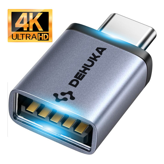 Dehuka Adaptador OTG USB C USB Tipo C a USB Color Gris oscuro