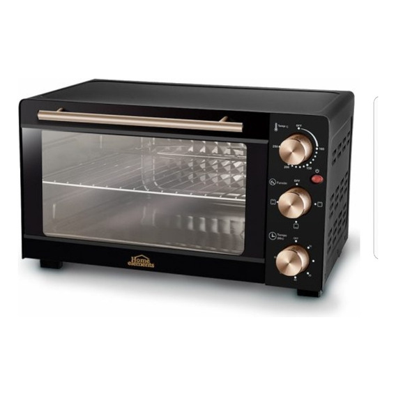 Horno de mesa eléctrico Home Elements Cobre HEHT-21 21L negro 120V