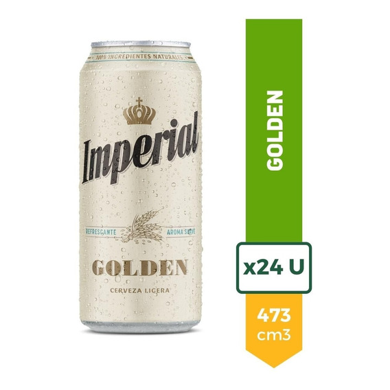 Cerveza Imperial Golden Lata 473ml Pack X24 La Barra Oferta