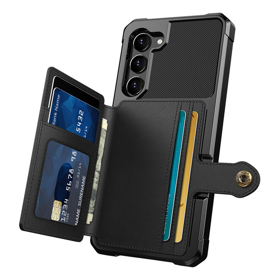 Funda Magnética De Piel Tipo Cartera Para Tarjetas Samsung C