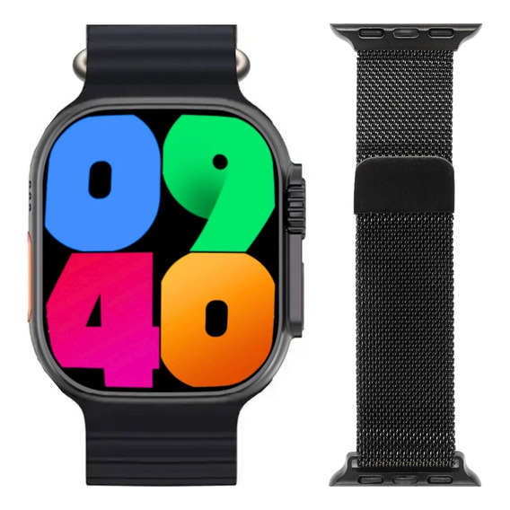 Smart Watch W69 Plus Ultra Y Correa Acero Milanese Loop