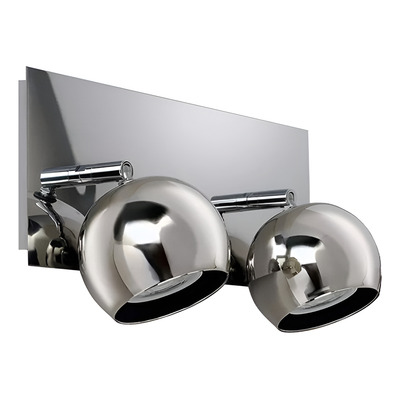 Aplique Led 2 Luces Bocha Cromo - Luz Desing.