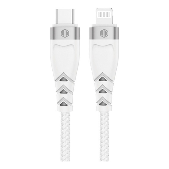 Cable Datos Jd D-30 Usb C Compatible iPhone Carga Rapida 30w Color Blanco