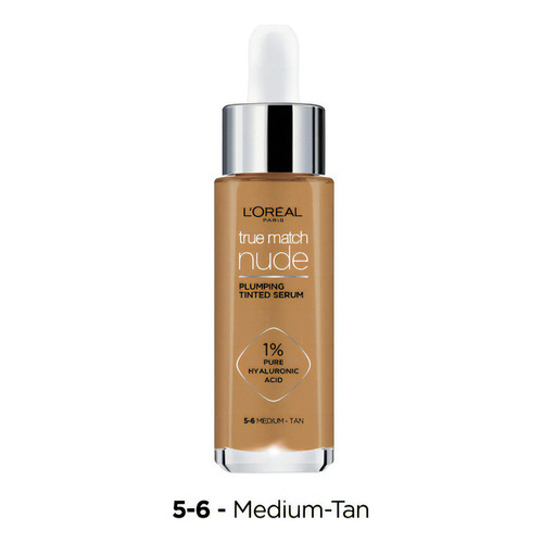 Base de maquillaje en sérum L'Oréal Paris True Match Hyaluronic Tinted Serum Nude Plumping Tinted Serum tono medio-bronceado - 30mL