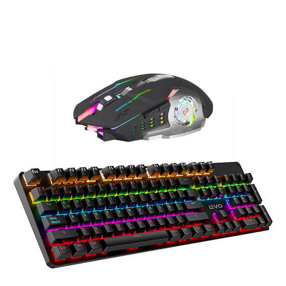 Pack Teclado Gamer Rgb Storm + Mouse Gamer Inalámbrico Levo