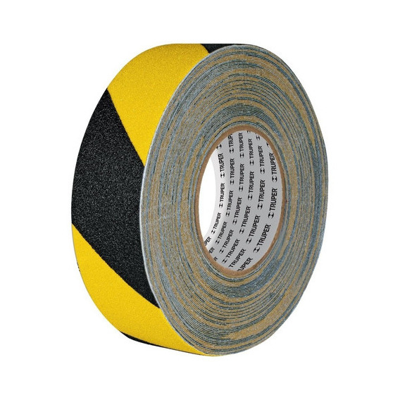 Cinta Antiderrapante Amarill/negra 2'' 5m Truper 101448 Color Amarillo