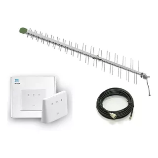 Kit Internet & Telefone Rural Roteador 4g+ Wifi Antena Cabos