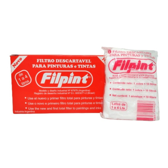 Filpint Descartable Filtro Pintura Caja 100 Un 