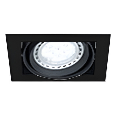 Embutido 1 Luz Negro Cardanico  Ar111 Lucciola  Negro