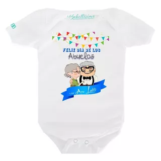 Pañalero Personalizado Bebé Dia De Los Abuelos, Body, Mamelu
