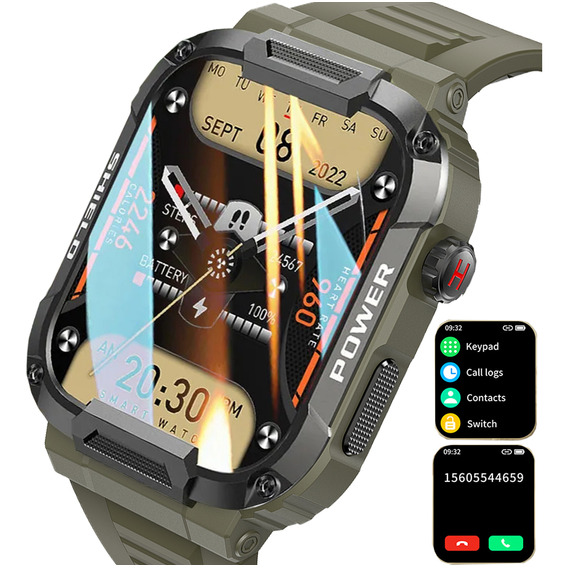 Militar Reloj Inteligente Hombre Smartwatch Ip68 Impermeable