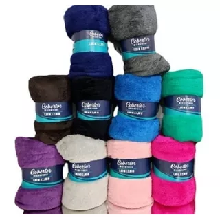 Kit 5 Cobertor Manta Fleece Casal Lisa  Macia 1,80 X 2,00