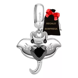 Charm Compatible Mantarraya Mar Océano Amor Corazón Plata925