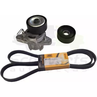 Kit Correia Poly-v Alternador Tensor Polia Logan Sandero 1.6