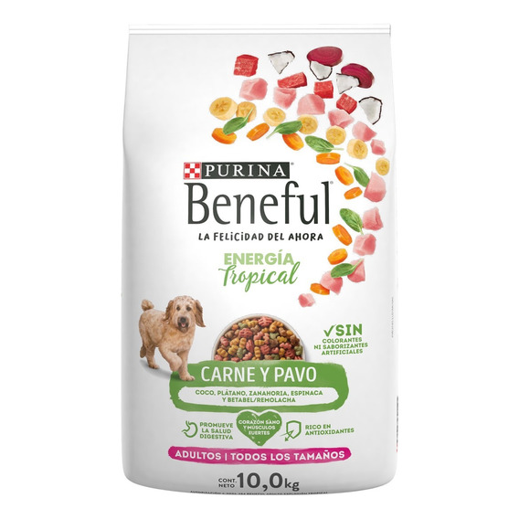 Alimento Para Perro Purina Beneful Energía Tropical De 10kg