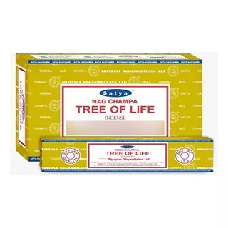 Incenso Nag Champa Satya Massala Aromas Diversos 12 Unidades Fragrância Tree Of Life