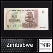 Zimbabwe - 5 Dolares  Año 2007 - P # 66 - Africa