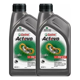 Aceite Moto 4t Castrol Actevo 20w50 Sintetico 2l