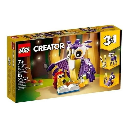 Set De Construccion  Lego Creator 3en1 Criaturas Fantásticas Del Bosque  31125 175 Piezas En Caja.