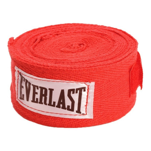 2 Vendas Para Box 100% Algodón - Anti Microbial - Everlast Color Rojo