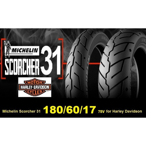 Cubierta trasero para moto Michelin Scorcher 31 sin cámara de 180/60 B17 V 75 x 1 unidad