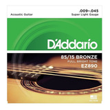 Cuerdas Daddario Guitarra Acustica Ez890 09-045