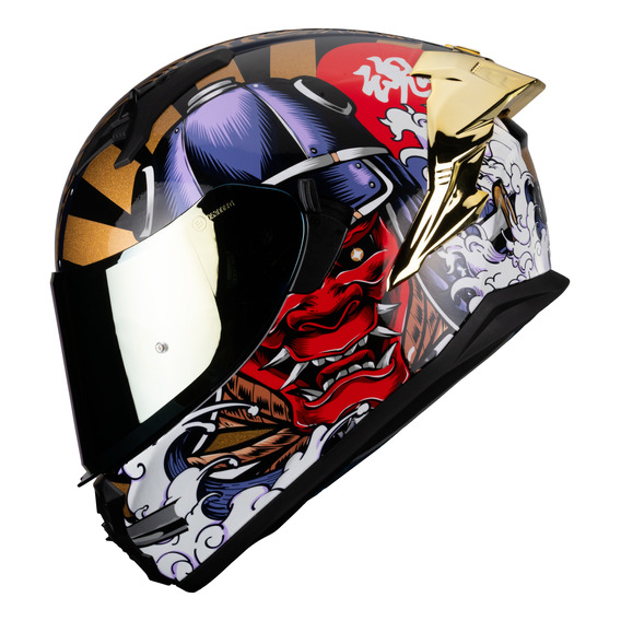 Casco Moto Integral Certificado Ece2206 Hax Obsidian Samurai