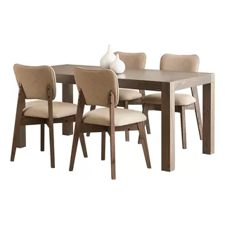 Mesa Extensible + 6 Sillas Frida Jackard Genoud Viewmuebles