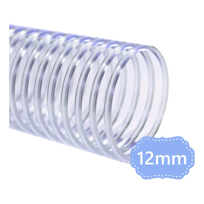 Combo 200 Espiral 9mm + 12mm + 14mm + 17mm Transparente Pvc.