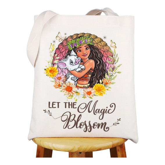 Wzmpa Princess Moana Tote Bag Moana Fans Gift Let The Magic 