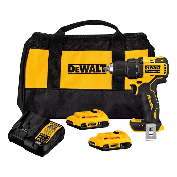 Taladro Atornillador Dewalt Dcd708d2-b2 Atomic 20v 1/2  + 2 