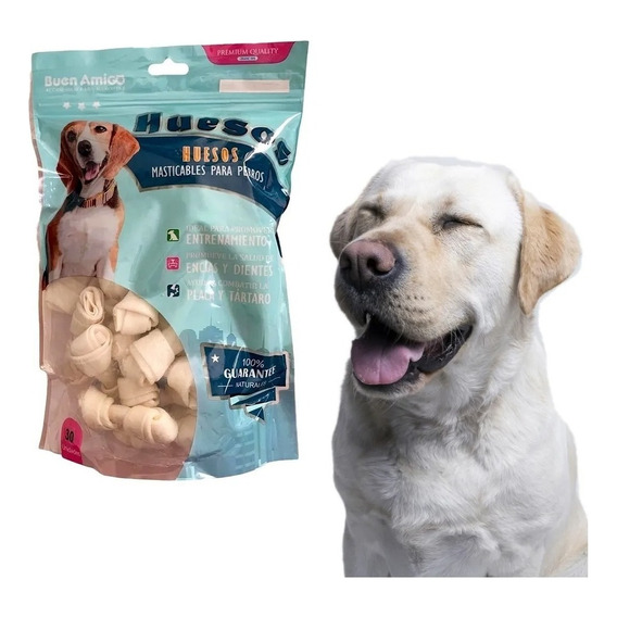 Pack 30 Snack Huesos Cartílago Masticable Comestible Perro