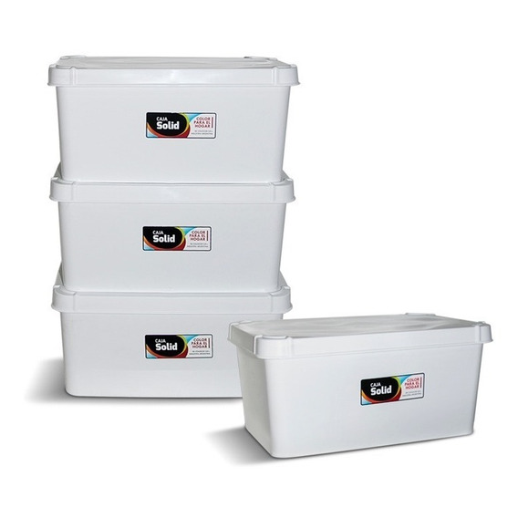 Caja Plastica Solid X 4 Unidades 5.5 Lts Colombraro