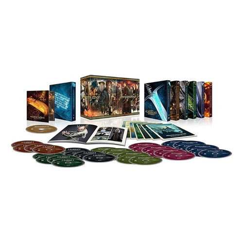 Señor Anillos + Hobbit Trilogias Collectors Box 4k Uhd + Br