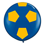 Piñata Globo Super 24  Pelota Boca X1u Color Azul